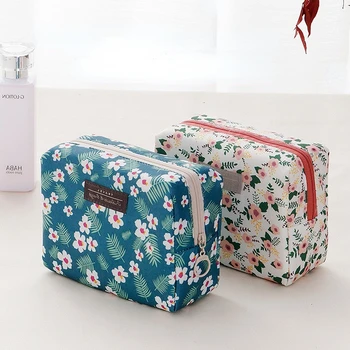 Нова косметичка, скъпа мини-преносим ръчния багаж, чанта за съхранение на тоалетни принадлежности за момичета, косметичка-органайзер за пътуване, в чантата с цветя, чанти за съхранение на козметиката