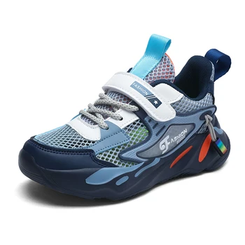 Детски обувки, нескользящая дишаща мрежа обувки, удобни маратонки за деца, марка ежедневни обувки за момичета и момчета, детски модни маратонки