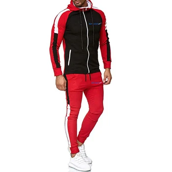 2023 Нови мъжки модни якета с цип SpaceX с принтом SpaceX, удобни качулки, висококачествени ежедневни спортни панталони, комплект от 2 теми