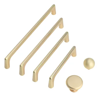KK & FING 96-192 мм Златни дръжки на вратите с матово покритие, плъзгащо се чекмедже за кухненски мебели, дръжки за шкафа, Сферични Копчета за мебелен обков