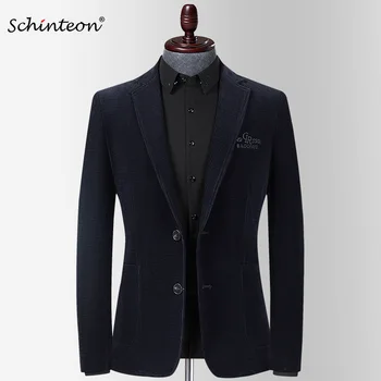 Schinteon/ Новост 2022, есенно-зимния вельветовый сако с бродерии, яке, приталенная на горно облекло, Елегантни всекидневни висококачествен костюм за по-младите мъже