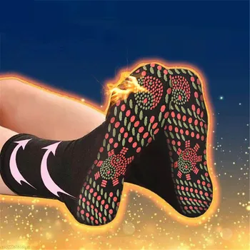 3 Двойки турмалиновых Чорапи за здравето, Самонагревающиеся магнитни Чорапи за отслабване, Чорапи, отопляем басейн, Масаж на краката, Термотерапевтический чорап