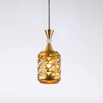 Модерен полилей за трапезария, креативна декоративна настолна лампа в скандинавски стил, Кухненски златна трехстворчатая подвесная полилей за вътрешно осветление