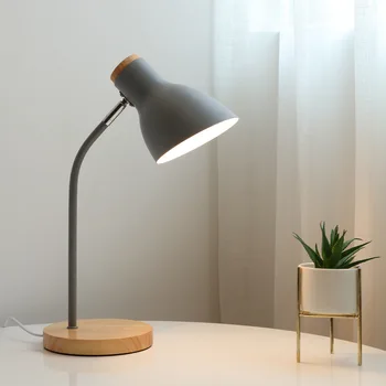 Модерна минималистичная лампа за четене, Макарони кабинет, скандинавски настолна лампа, Дървени english аксесоари за офис, настолни лампи, нощно шкафче, спалня