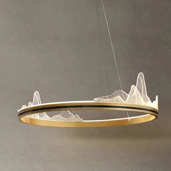 Висящи лампи в скандинавски минималистичном стил, акрилен таван полилей 