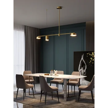 Лампа LED окачен лампа в стил постмодерното, полилей от ковано желязо, творчески минималистичен бар, ресторант, кафе