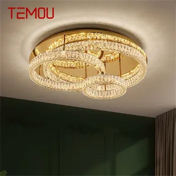 Модерни плафониери TEMOU Nordic, led декоративна лампа с кристали за Домашна Спални