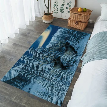 Фланелевый килим CLOOCL с участието на арктическия лосове, 3D-принтом, подложка за спални, хол, нескользящий впитывающий мат, Директна доставка