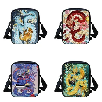 Belidome Детска, училищна чанта с изображение на дракон, 3D Печат, модерна чанта-месинджър, ежедневна пътна чанта през рамо, детска чанта за обяд