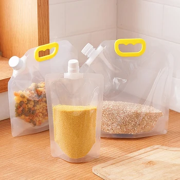 Прозрачна чанта за съхранение на зърно, влагоустойчив, отговарят на високи органайзер за сортиране на зърно, за многократна употреба опаковъчен чанта с дръжка, предпазен от плесен, за съхранение на продукти