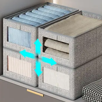Полезна кутия за съхранение на всички всячины, по-Голям капацитет за Устойчиво за многократна употреба шкаф, кутия за съхранение, за да проверите за спални