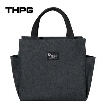 THPG Мултифункционален водоустойчив самозалепваща чанта с голям капацитет, топло Преносима чанта за обяд, женствена чанта за къмпинг, чанта за хранене от фолио за пикник