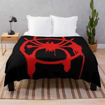 Одеяло с изображение на паяк Майлс Моралес, голямо пушистое одеало за двойки