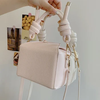 INS Елегантна дамска чанта за през рамото от Изкуствена кожа, луксозни дизайнерски розово-зелени Чанти, дамски чанти на рамо, госпожа чантата си, дневен клатч 2022