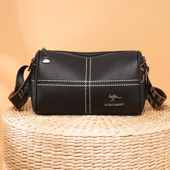 Чанта през рамо от изкуствена мека кожа с текстура, модерна чанта за майките, однотонная дамска чанта, модерен ежедневна чанта през рамото си в ретро стил