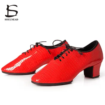 Танцови обувки, дамски обувки за латино джаз, салса, лачени обувки за практикуване на танго, обувки за танци балната зала, женски маратонки, Размер 34-42