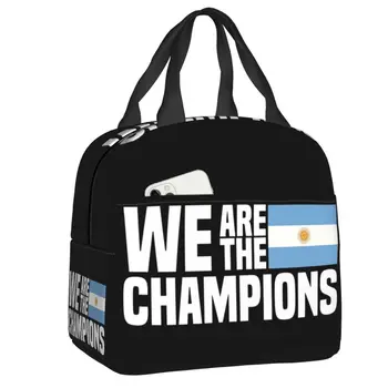 Обяд-бокс с флага на Аржентина за жени, за многократна употреба, фланец, термоохладитель, чанта за обяд в аргентинском футбол, Офис работа