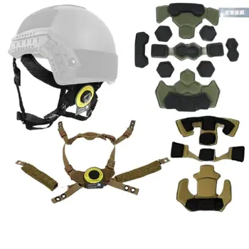 Система за Окачване шлем Wendy Каишка за каска FAST MICH за лов на открито BK/DE/RG Порести полагане на четвъртото поколение на