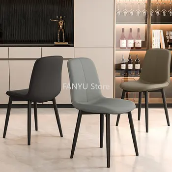 Скандинавските минималистичные трапезни столове, Домашни творчески Луксозни Трапезни столове с релаксираща облегалка Eetstoelen Мебели за дома WZ50DC