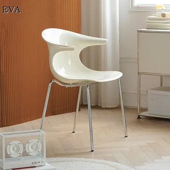 Скандинавски дизайн стол, Офис стол Акрилни обяд стол Съвременно просто стол за релакс Фотьойл за хол Стол за мебели за дома