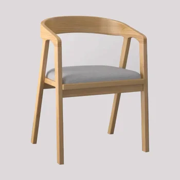 Ергономичен дизайн и модерни трапезни столове с опора за гърба с дървена дръжка, модерен стол за хранене с поддръжка на лактите, чиято Декоративна украса за дома