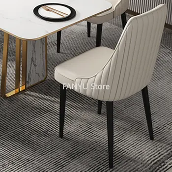 Модерни релаксиращи минималистичные трапезни столове с луксозна облегалка, трапезни столове в скандинавски стил, Мебели за дома Sillas Comedor WZ50DC