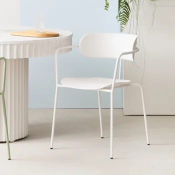 Дизайнерски трапезни столове за всекидневна с пластмасово акцент, маса за Хранене, стол за сядане на открито, Офис ергономична съвременната градинска мебел Cadeira