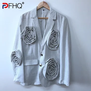 PFHQ Триизмерен цветен дизайн, индивидуален костюм, палто, високо качество на улични мъжки ежедневни якета 2023, модерен блейзър 21F1872