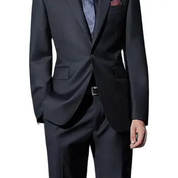 2022 Есента на Новата Корпоративна костюм на Едро, Сватбена мъжко облекло по поръчка, 2 броя, Сако, Панталон В Италиански Стил, Мъжки Бизнес облекло