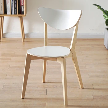 Скандинавските модерни трапезни столове за фризьорски салон, дървени Детски столове с опора за гърба, Мързелива хол, вещи от първа необходимост за интериора