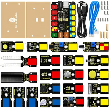 Keyestudio RJ11 EASY Plug Starter Kit за Arduino STEAM Starter Kit Професионален комплект за програмиране на електронни проекти направи си САМ Kit
