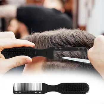 Гребен за коса-2-в-1, ръчно фризьорски гребен, инструменти за стайлинг на коса, гребен, за да даде форма брада, използвайки четка за мъже