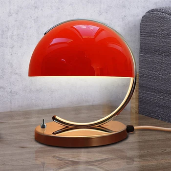 Италианска стъклена настолна лампа с ключ в стила на постмодерното, Баухаус, малка странична масичка за спални, лампа за дневна, украса на кабинета, настолна лампа