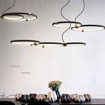 Модерни led кръгли висящи лампи, американски висящи лампи, полилеи в скандинавски стил за всекидневна, кухненски принадлежности