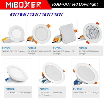 Miboxer AC110V 220 v 6 W/9 W/12 W/15 Вата/18 W RGB + CCT Тавана Led прожектор с регулируема яркост FUT062/FUT063/FUT066/FUT068/FUT069