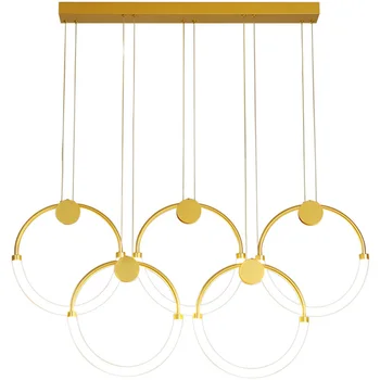 Led окачен лампа с Модерен изчистен скандинавски луксозен творчески ресторант бар маса дома с окачена лампа
