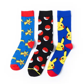 Чорапи Pokemon Pikachu Мушкам Топка За Мъже И Жени, Аксесоари За Cosplay, Подпори, Аниме Рисунка, Възрастен Памук Зимата Домашно Отглеждане