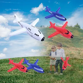 4шт PVC Пластмасови балони за забавление на открито Класическа играчка самолет Надуваем самолет cartoony самолет Самолети Играчки