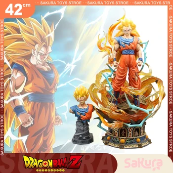 Dragon Ball Супер фигурка son Goku аниме Фигурка Dragon Ball Супер Сайян 2 Фигурки на Главата е Много голяма статуя на кукла играчка за подарък