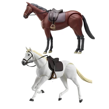 АНИМЕ-фигурка FM Horse, бяло-кафяви фигурки на коне, 1/12 Статуя, модел, форма, Колекция кукли, украшения, Играчки, подаръци 20 см