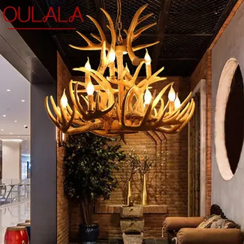 OULALA, модерни полилеи вентилатори с оленьими рога, креативен дизайн, Висящи лампи за домашен интериор трапезария
