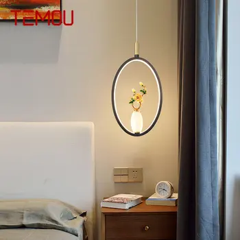 Съвременен Творчески окачен лампа TEMOU във формата на ваза от нефритовой тиква Декоративна лампа за домашен кабинет Спални