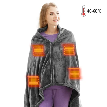 Одеяло с електрически нагревател, моющееся, зареждане чрез USB, Топлинна нагревательная шал, чанти нагревателен шал, Морозостойкая зимни греющая наметало