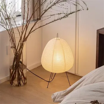 Японски лампи минималистичен лампа от оризова хартия, дизайнерски лампи noguchi за спалня/за декорация на дома, нощна лампа