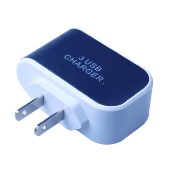 Горещо продава 3 USB Порта US Plug Led Зарядни Устройства Multi-Head Travel Charger Adapter (5V 2A) за Смартфон Зарядно Устройство За Пътуване