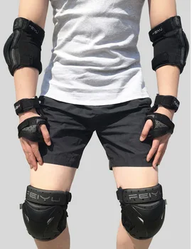 Комплект защитно облекло за деца от 6 теми, защита на коляното на възрастен на Детето, Защита на лакът, за Защита на китката си, Предпазващ комплект за каране на велосипед
