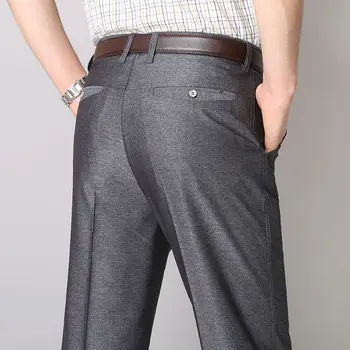 Мъжки бизнес офис костюми, панталони, пролет-Лято, градинска мъжки дрехи, Свободни обикновена ежедневни директни широки панталони 2023 A150